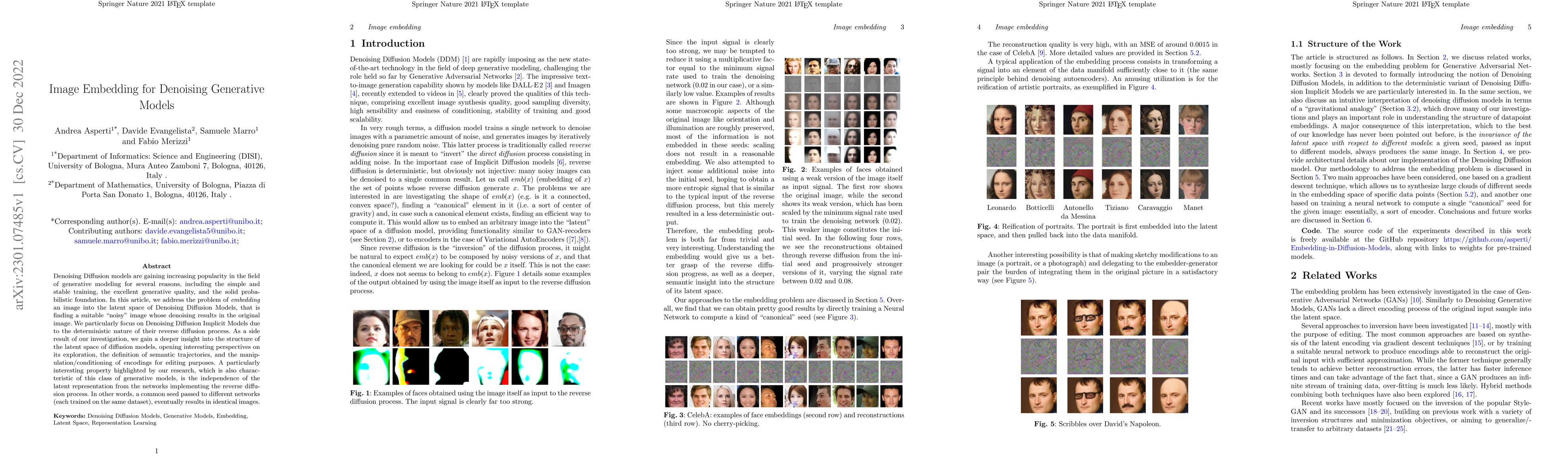 Thumbnail for Image Embedding for Denoising Generative Models