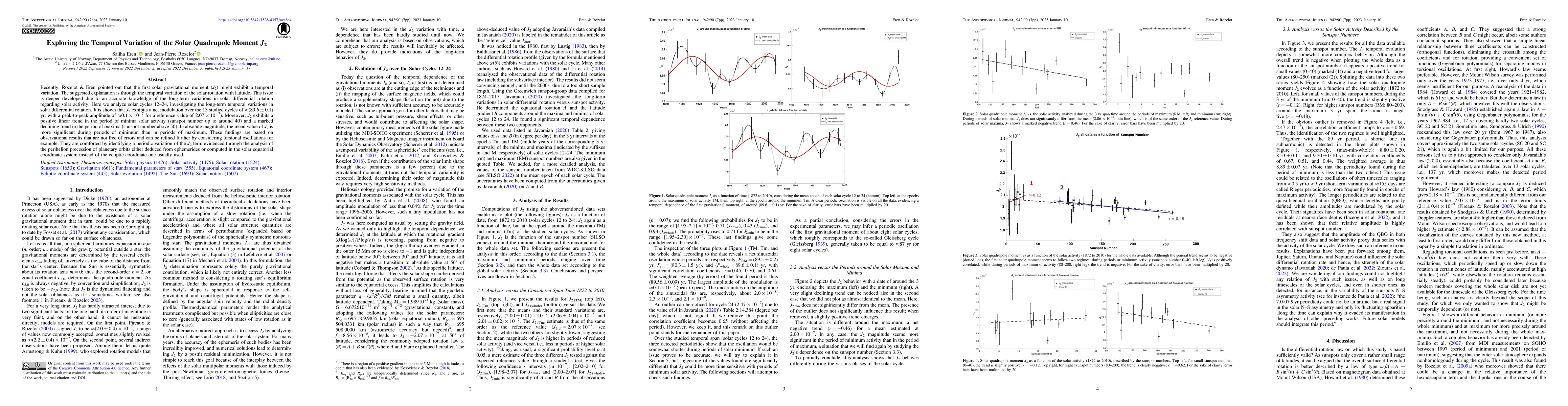 Thumbnail for Exploring the Temporal Variation of the Solar Quadrupole Moment J2