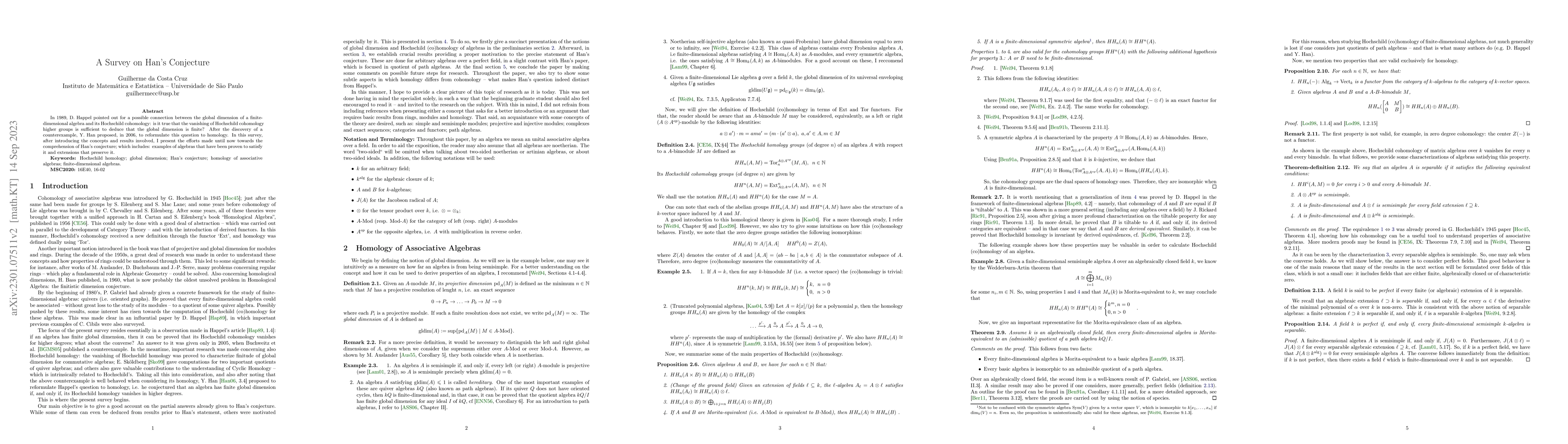 Thumbnail for A Survey on Han's Conjecture