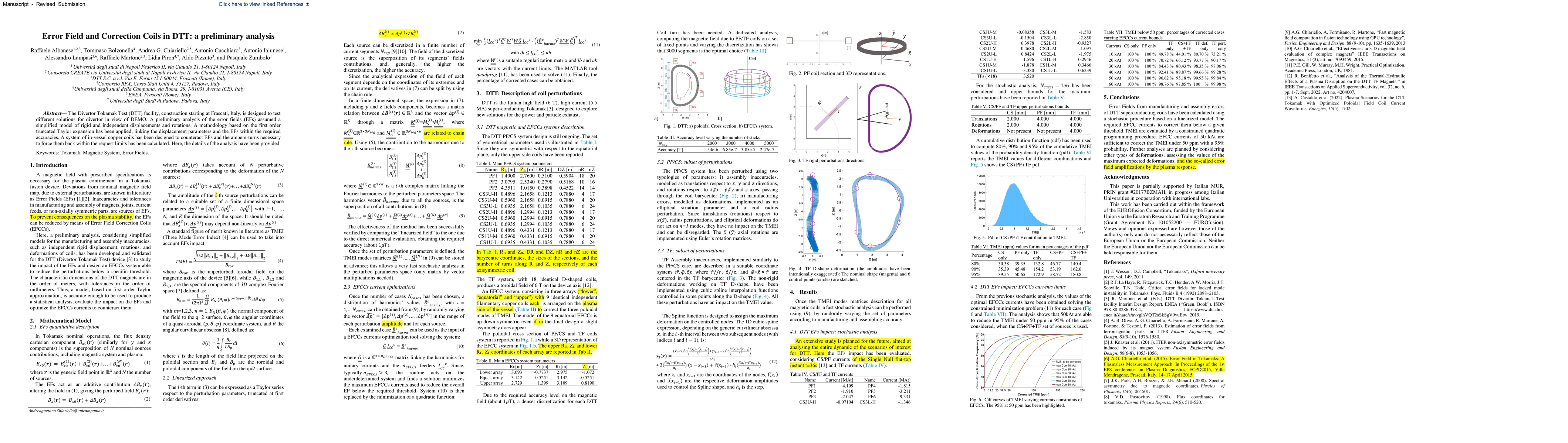 Thumbnail for Error Field and Correction Coils in DTT: a preliminary analysis