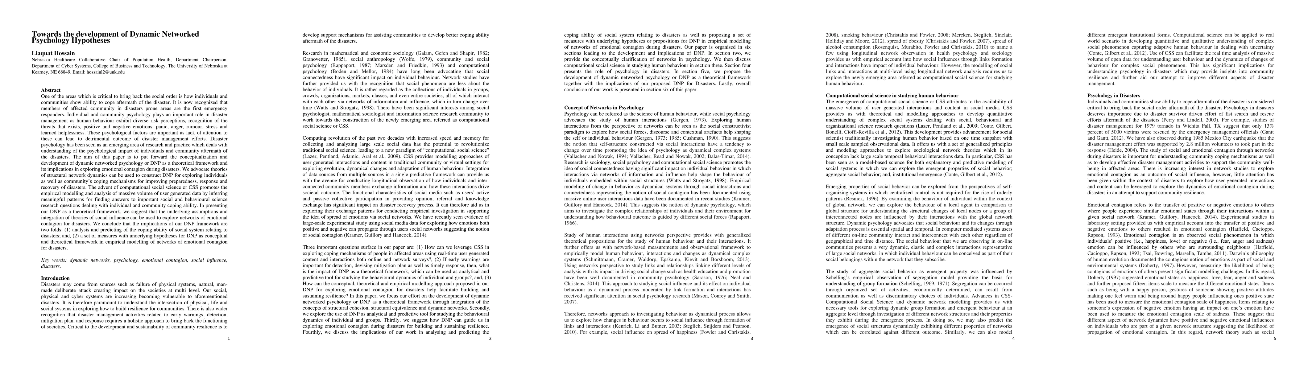 Thumbnail for Towards the development of Dynamic Networked Psychology Hypotheses