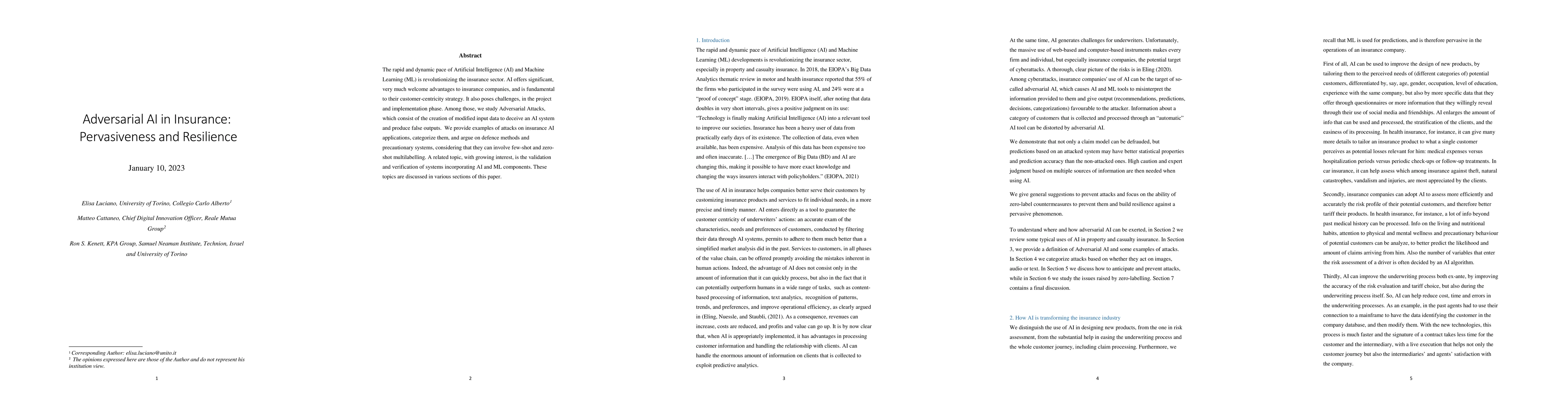Thumbnail for Adversarial AI in Insurance: Pervasiveness and Resilience