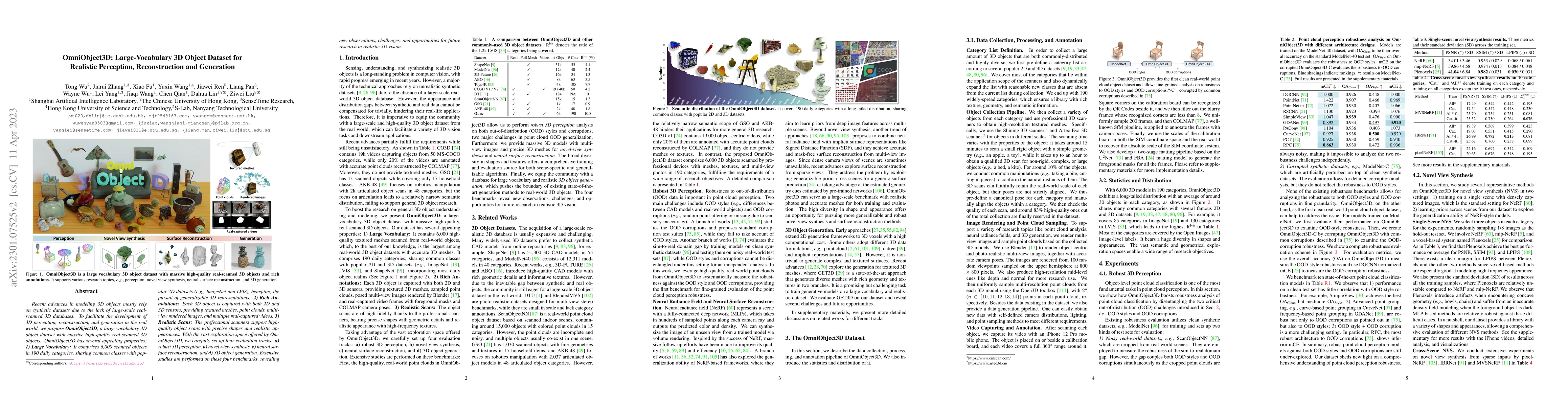 Thumbnail for OmniObject3D: Large-Vocabulary 3D Object Dataset for Realistic
  Perception, Reconstruction and Generation