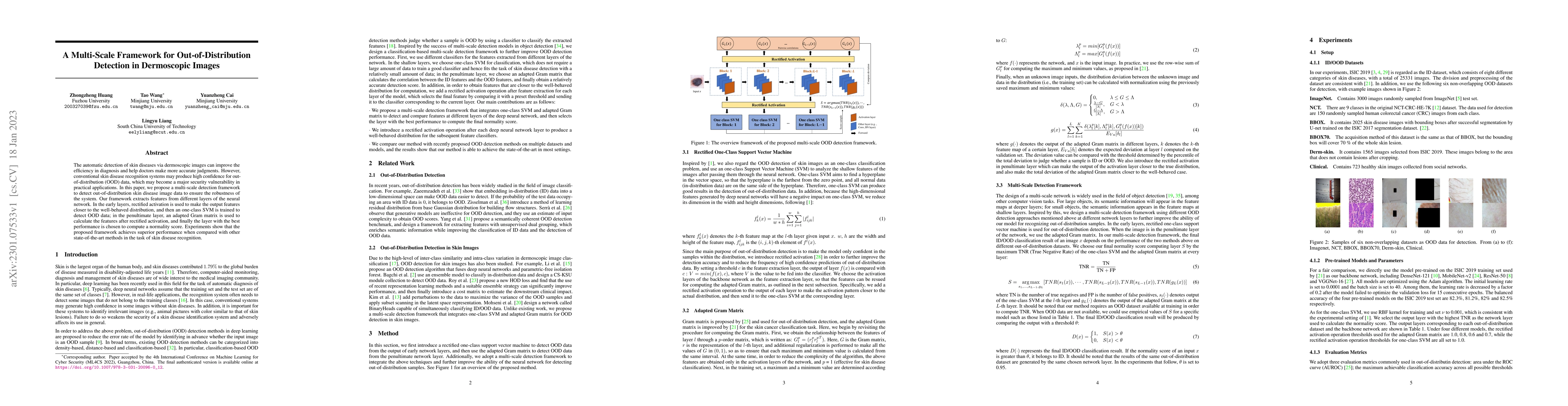 Thumbnail for A Multi-Scale Framework for Out-of-Distribution Detection in Dermoscopic
  Images