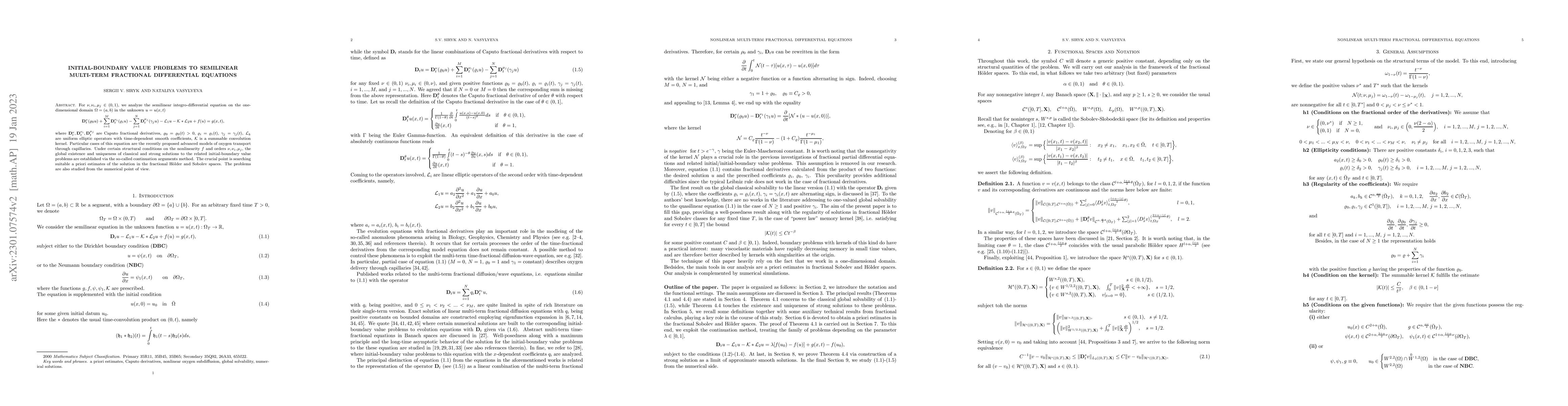 Thumbnail for Initial-boundary value problems to semilinear multi-term fractional
  differential equations