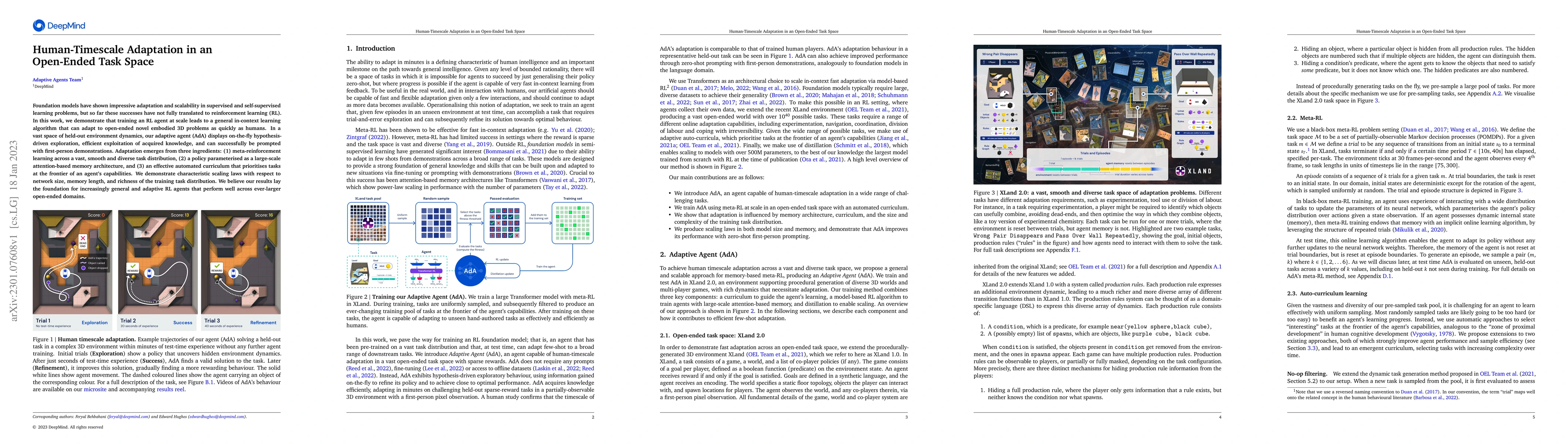 Thumbnail for Human-Timescale Adaptation in an Open-Ended Task Space