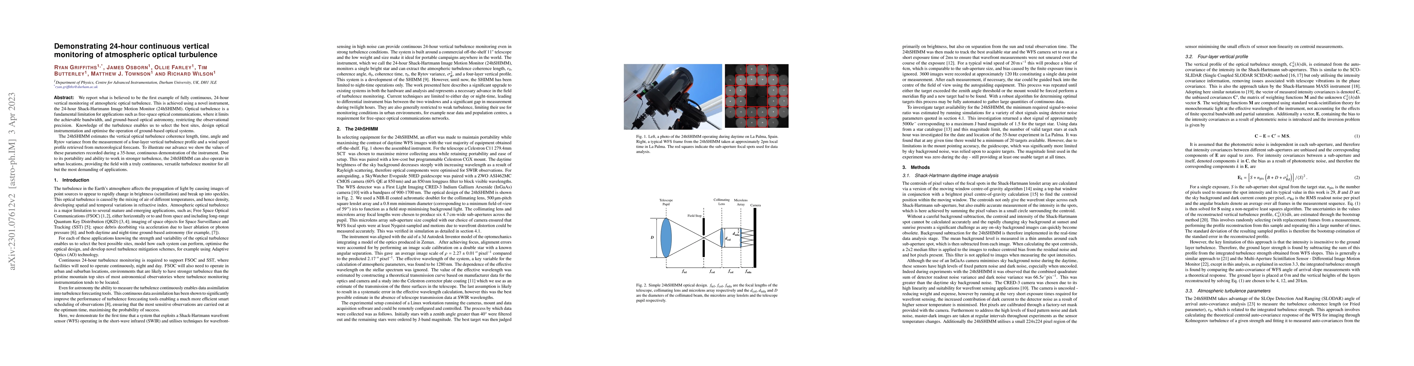 Thumbnail for Demonstrating 24-hour continuous vertical monitoring of atmospheric
  optical turbulence