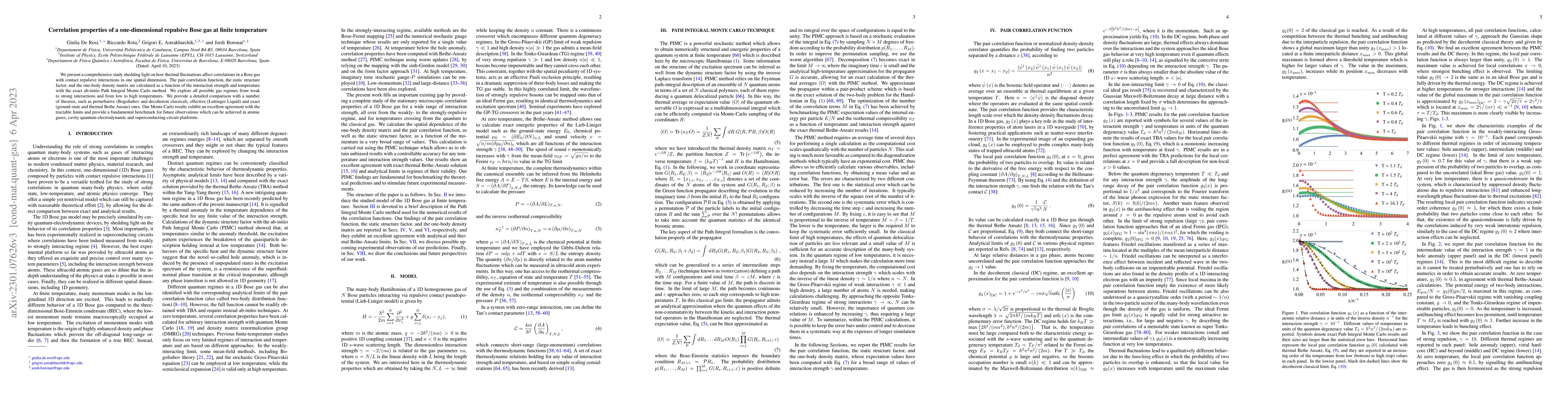 Thumbnail for Correlation properties of a one-dimensional repulsive Bose gas at finite
  temperature