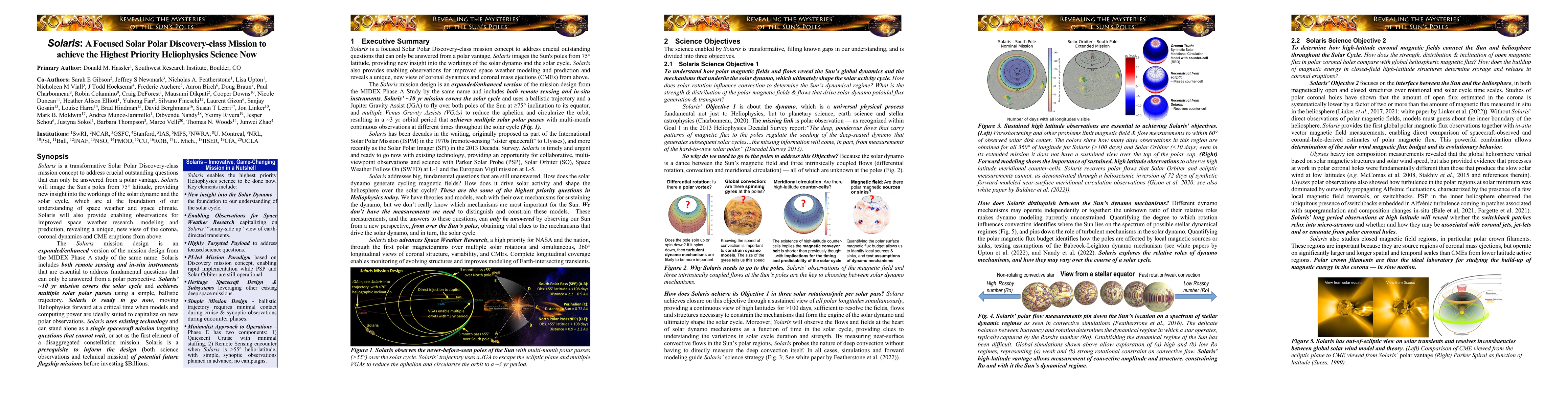 Thumbnail for Solaris: A Focused Solar Polar Discovery-class Mission to achieve the
  Highest Priority Heliophysics Science Now