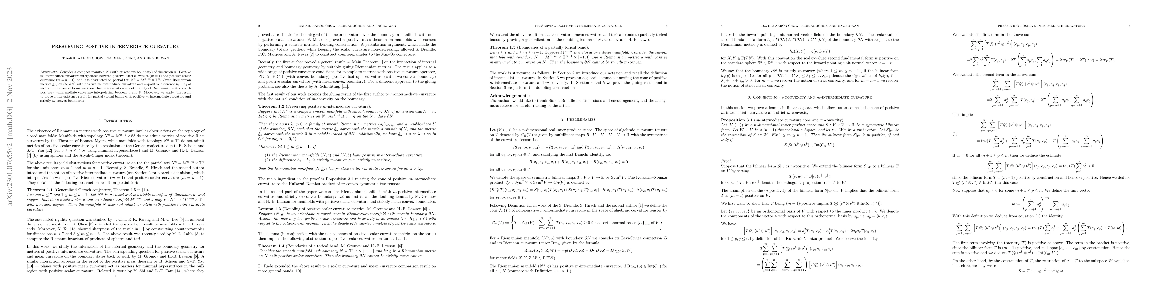 Thumbnail for Preserving positive intermediate curvature