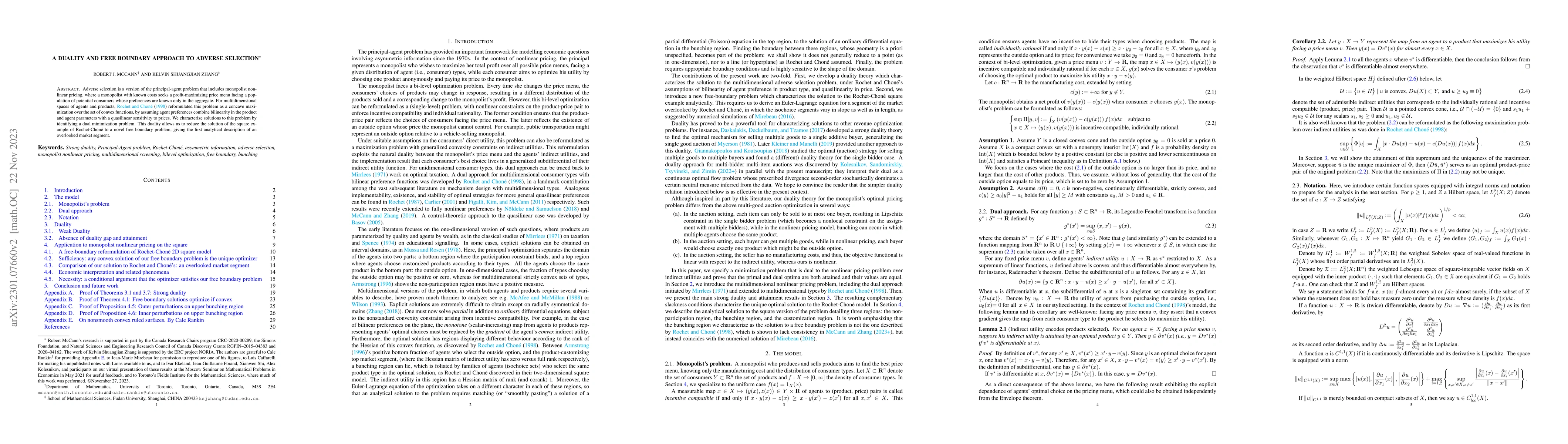 Thumbnail for A duality and free boundary approach to adverse selection