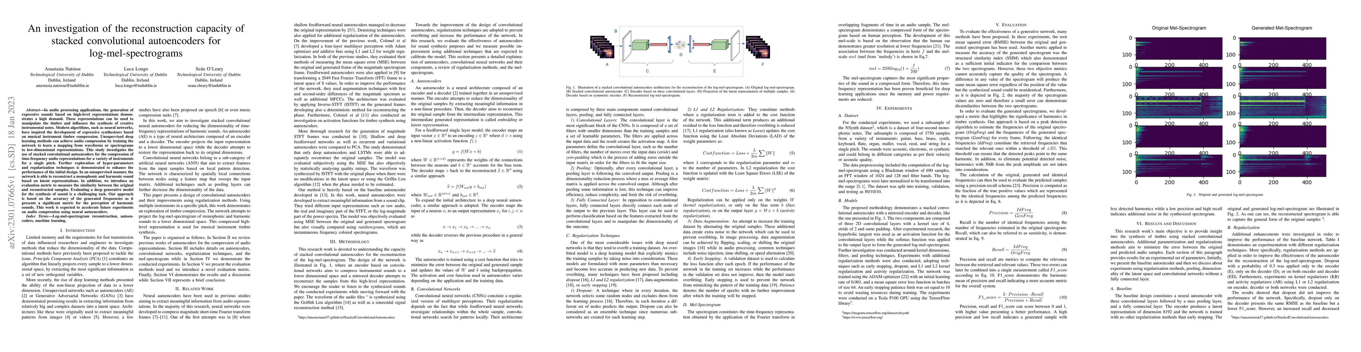 Thumbnail for An investigation of the reconstruction capacity of stacked convolutional
  autoencoders for log-mel-spectrograms