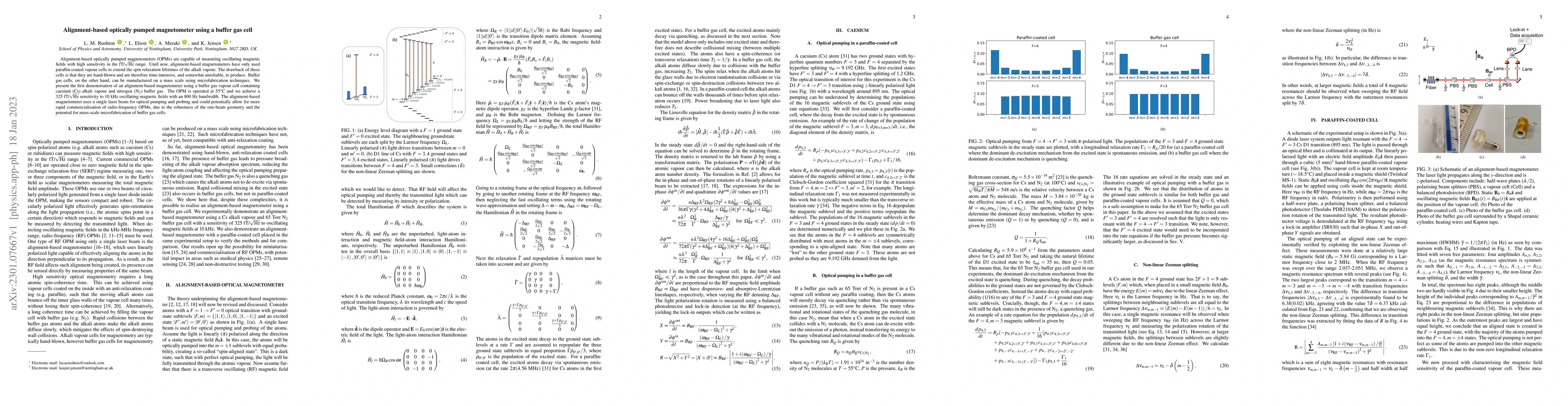 Thumbnail for Alignment-based optically pumped magnetometer using a buffer gas cell