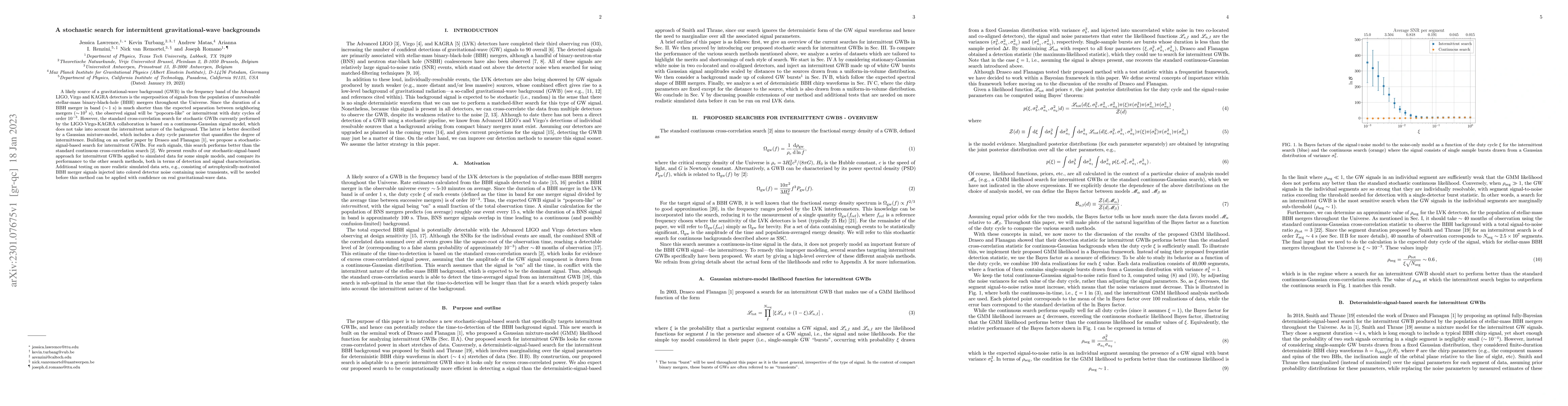 Thumbnail for A stochastic search for intermittent gravitational-wave backgrounds