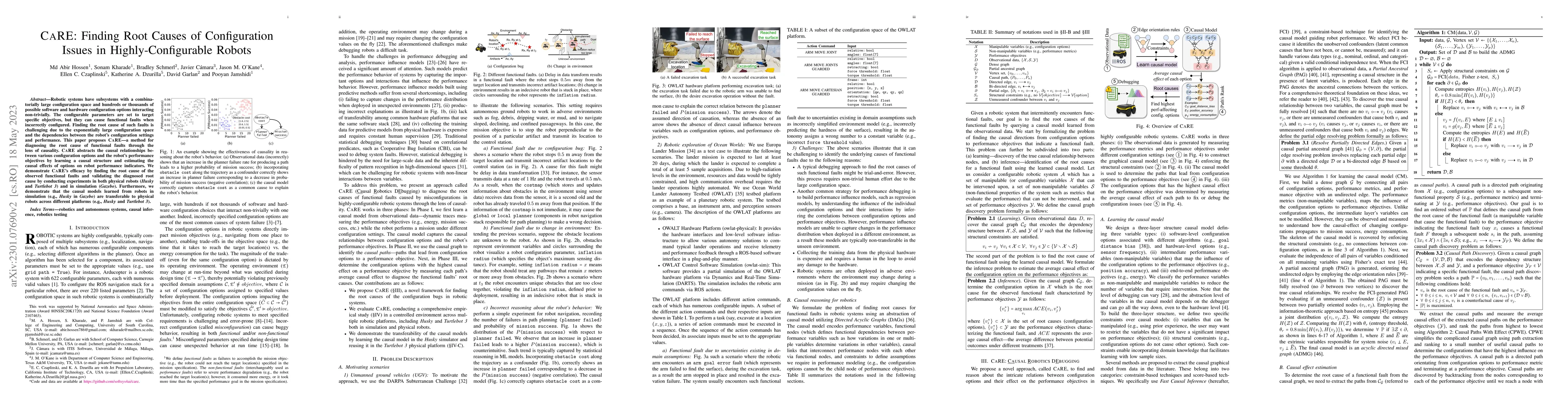 Thumbnail for CaRE: Finding Root Causes of Configuration Issues in Highly-Configurable
  Robots