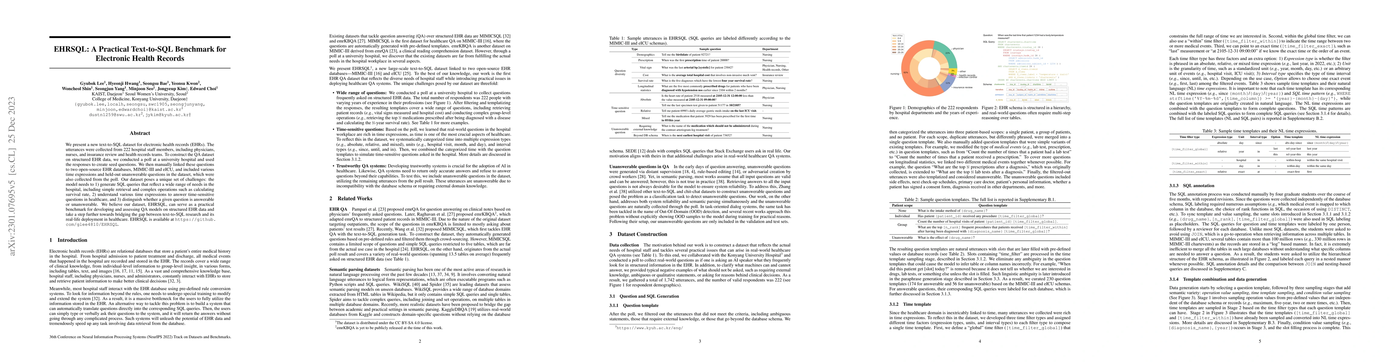 Thumbnail for EHRSQL: A Practical Text-to-SQL Benchmark for Electronic Health Records