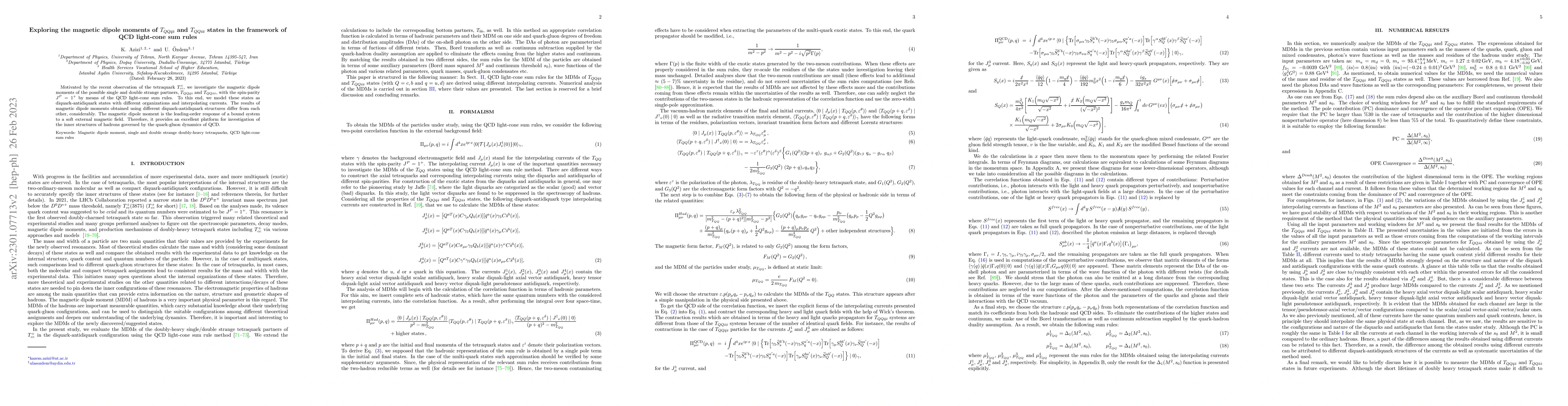 Thumbnail for Exploring the magnetic dipole moments of $T_{QQ \bar q \bar s}$ and
  $T_{QQ \bar s \bar s}$ states in the framework of QCD light-cone sum rules