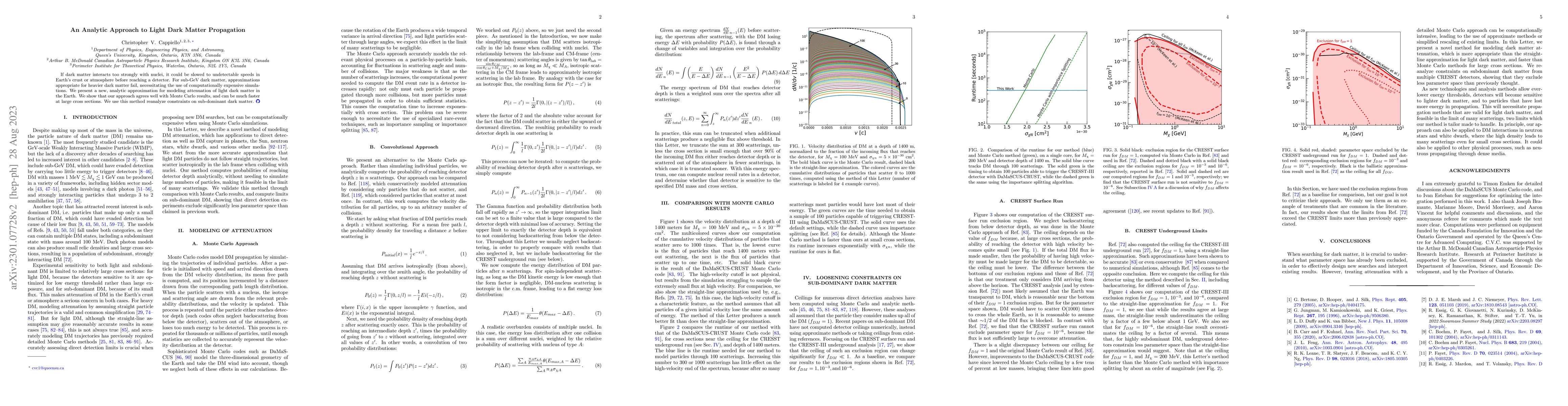 Thumbnail for An Analytic Approach to Light Dark Matter Propagation