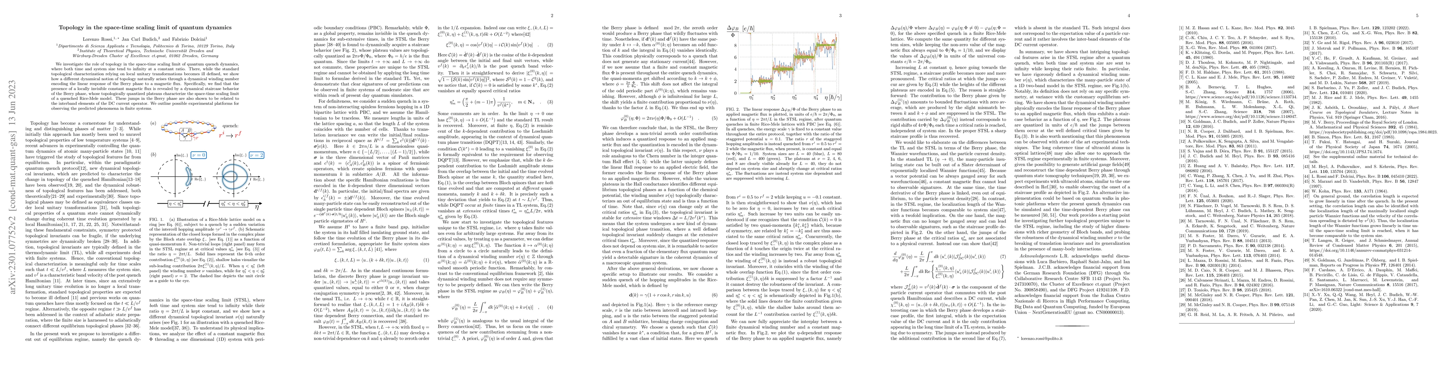 Thumbnail for Topology in the space-time scaling limit of quantum dynamics