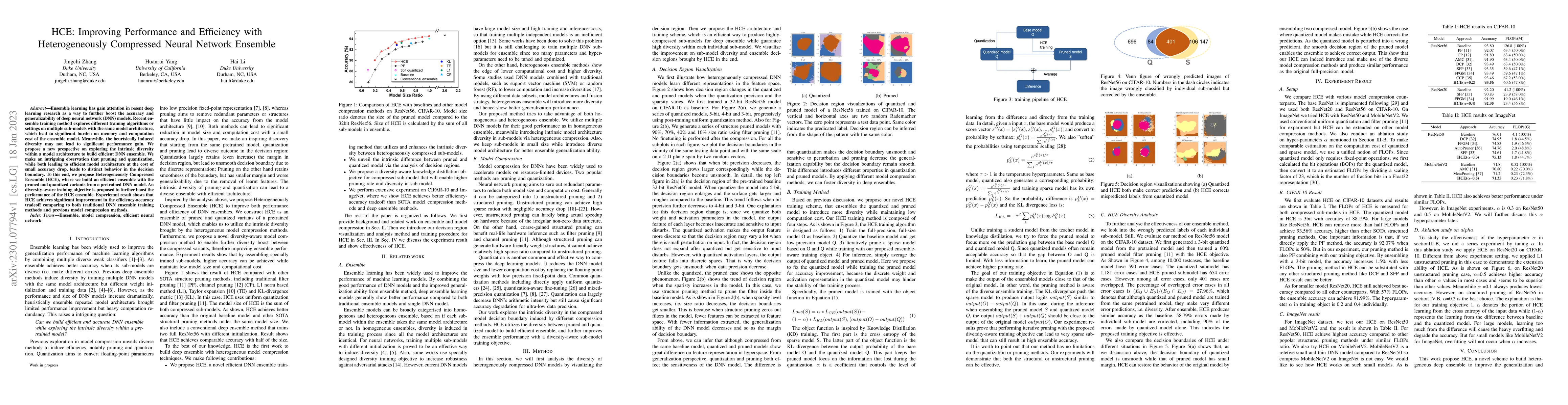 Thumbnail for HCE: Improving Performance and Efficiency with Heterogeneously
  Compressed Neural Network Ensemble