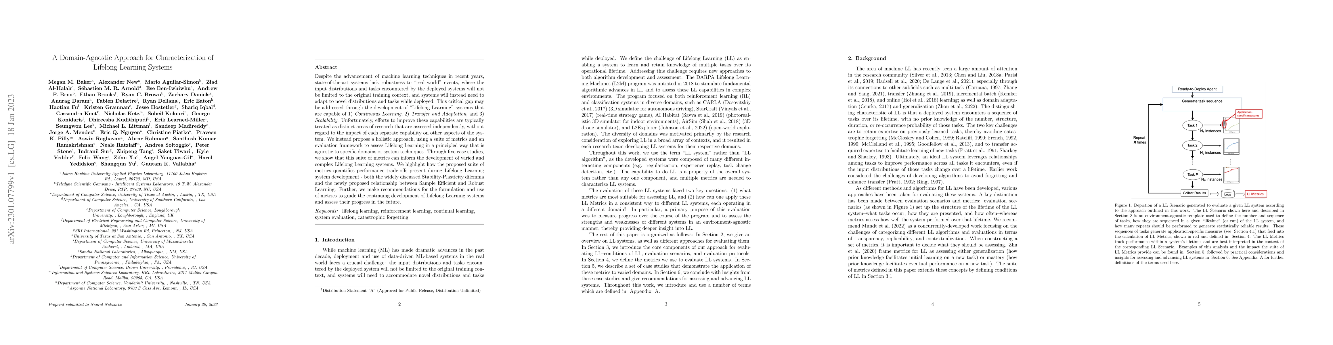 Thumbnail for A Domain-Agnostic Approach for Characterization of Lifelong Learning
  Systems