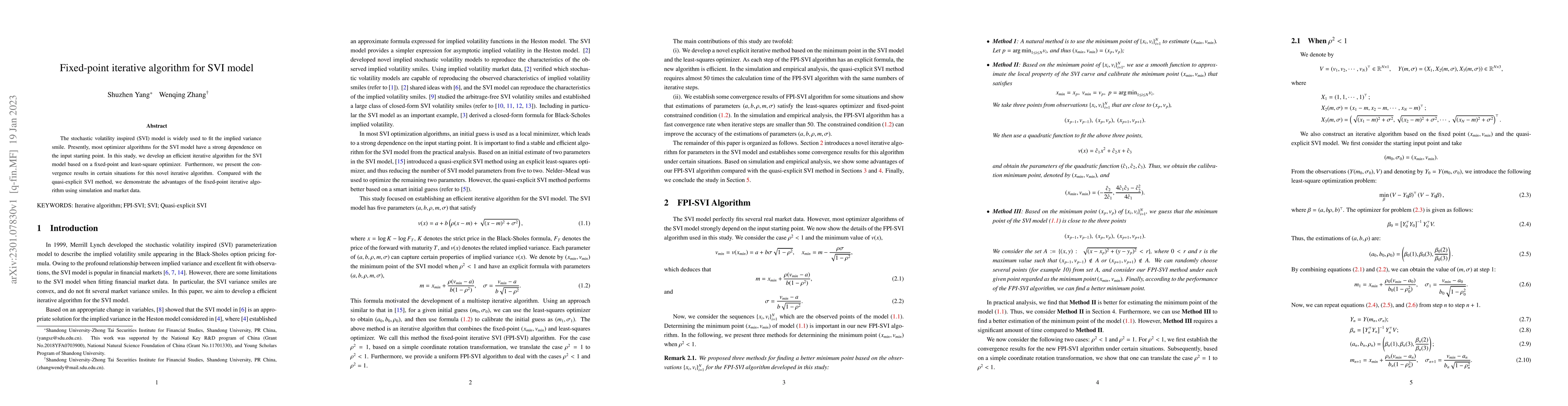 Thumbnail for Fixed-point iterative algorithm for SVI model
