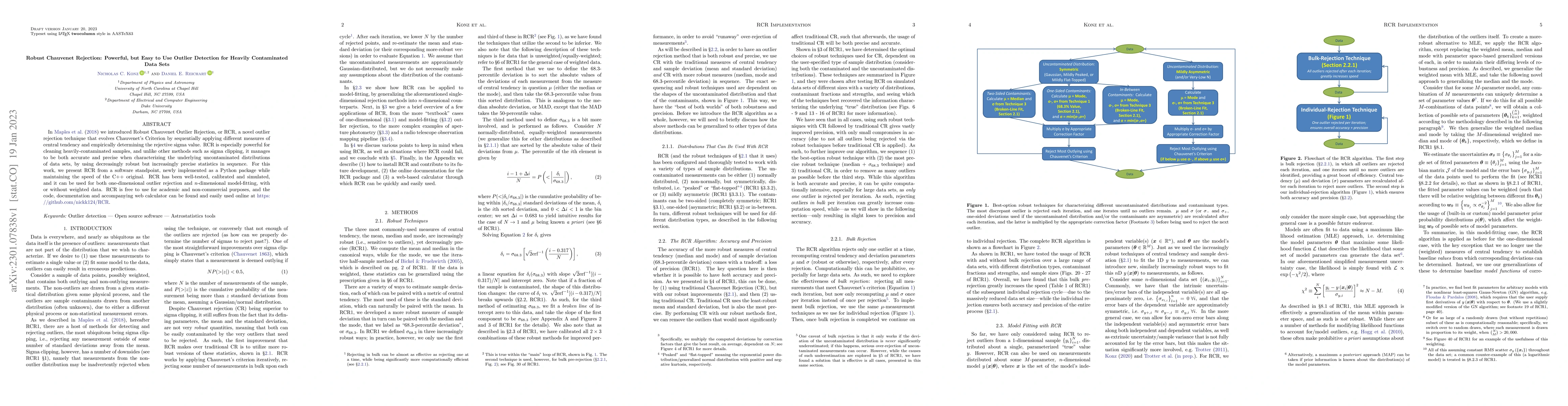 Thumbnail for Robust Chauvenet Rejection: Powerful, but Easy to Use Outlier Detection
  for Heavily Contaminated Data Sets
