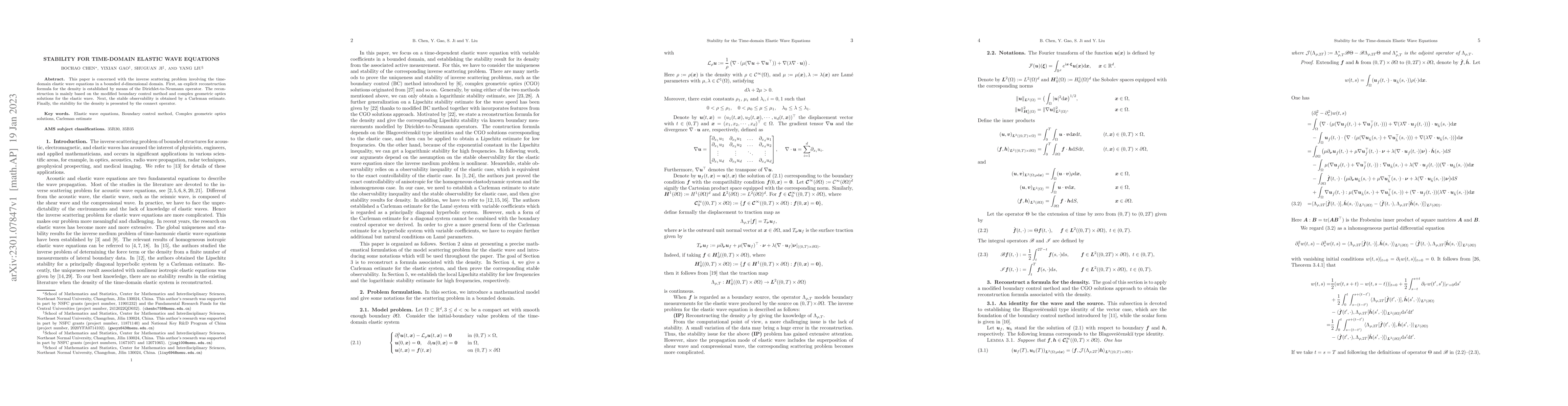 Thumbnail for Stability for Time-domain Elastic Wave Equations