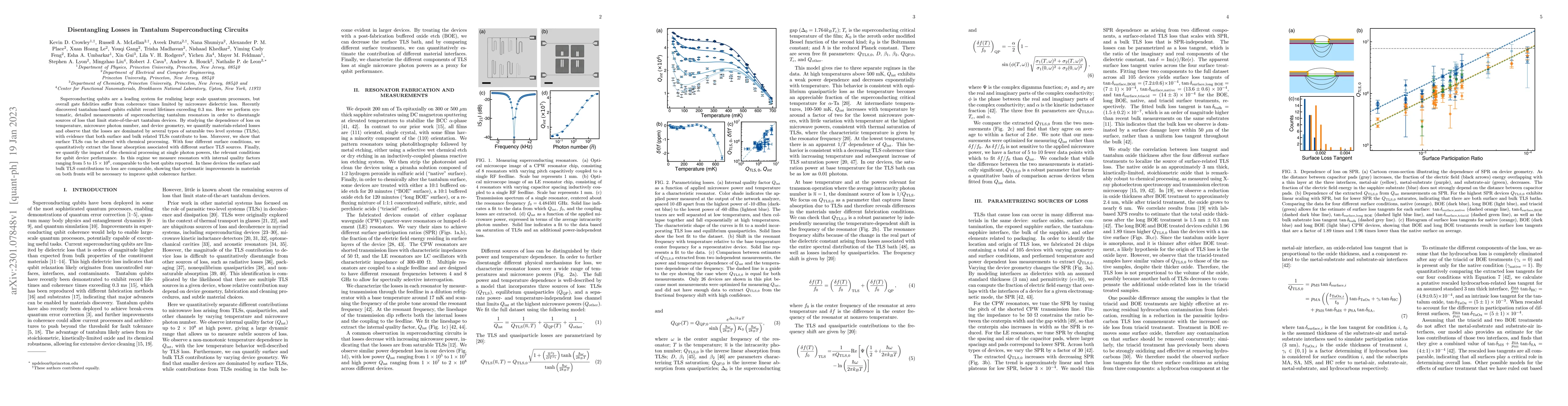 Thumbnail for Disentangling Losses in Tantalum Superconducting Circuits