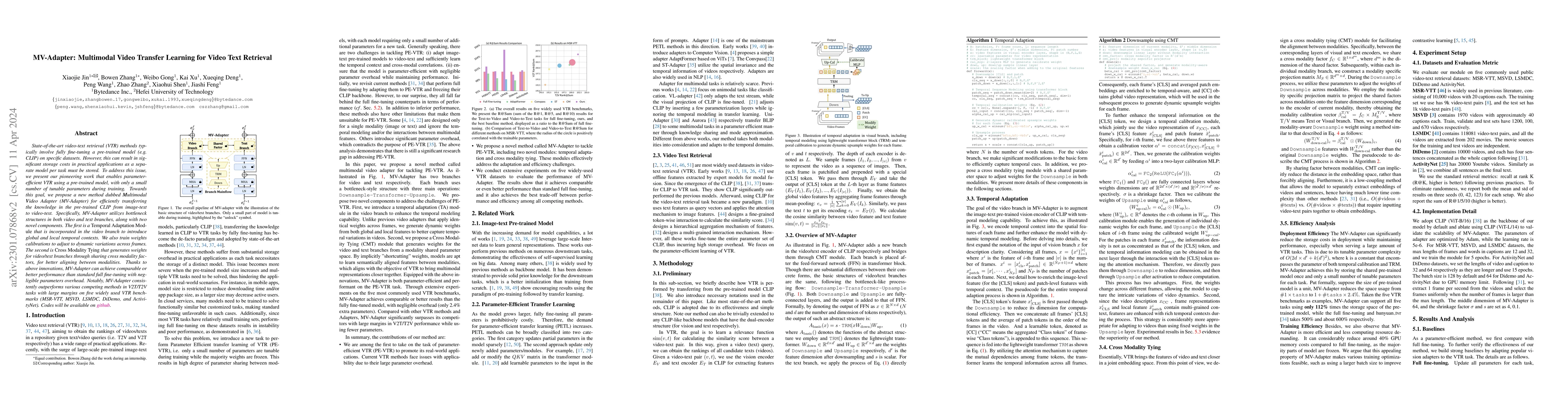 Thumbnail for MV-Adapter: Multimodal Video Transfer Learning for Video Text Retrieval