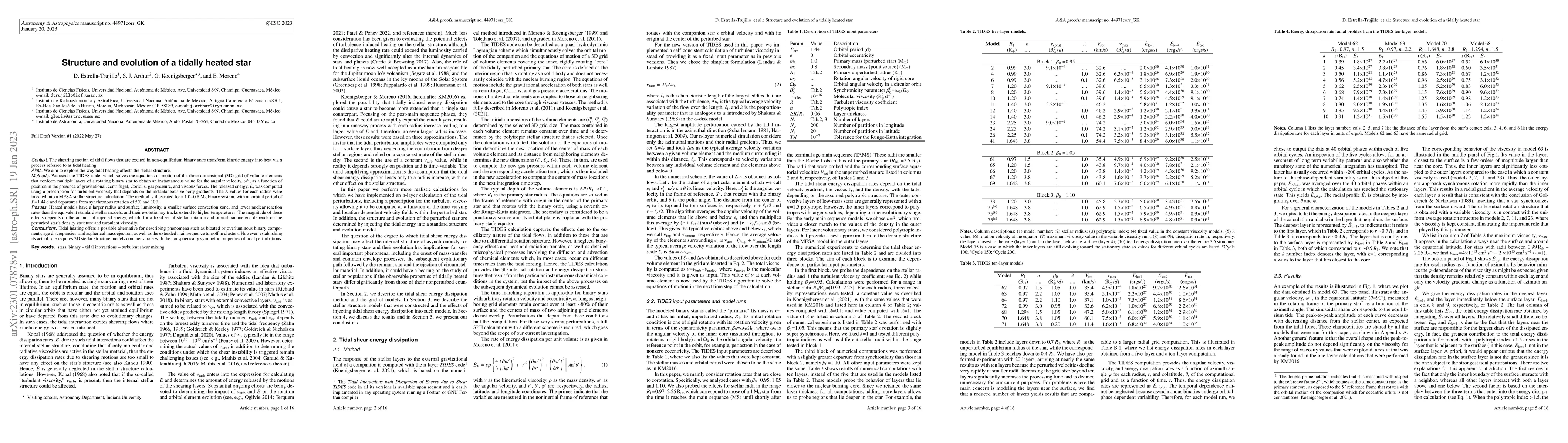 Thumbnail for Structure and evolution of a tidally heated star