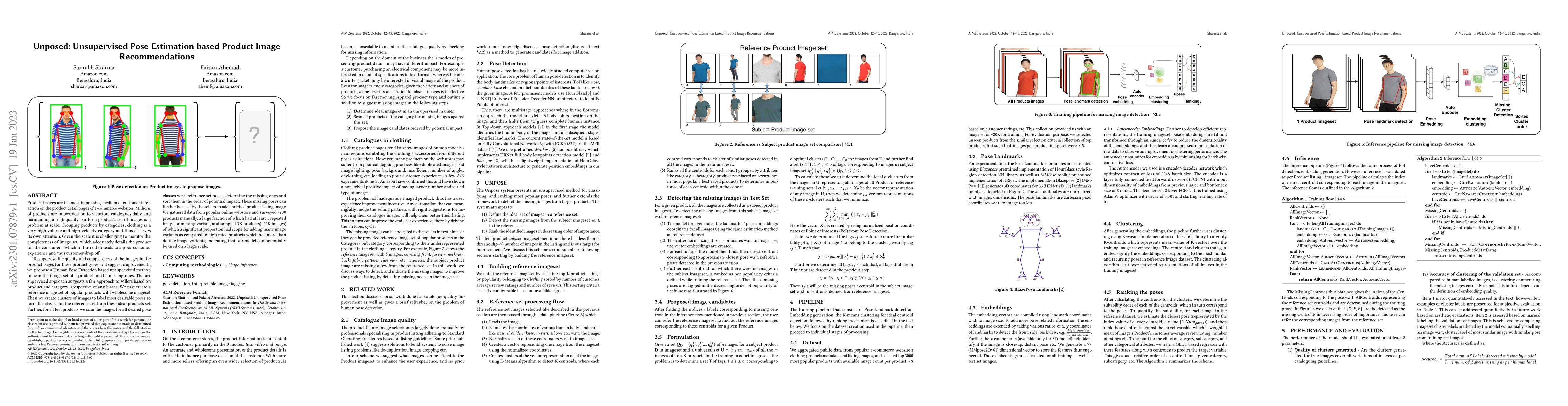 Thumbnail for Unposed: Unsupervised Pose Estimation based Product Image
  Recommendations