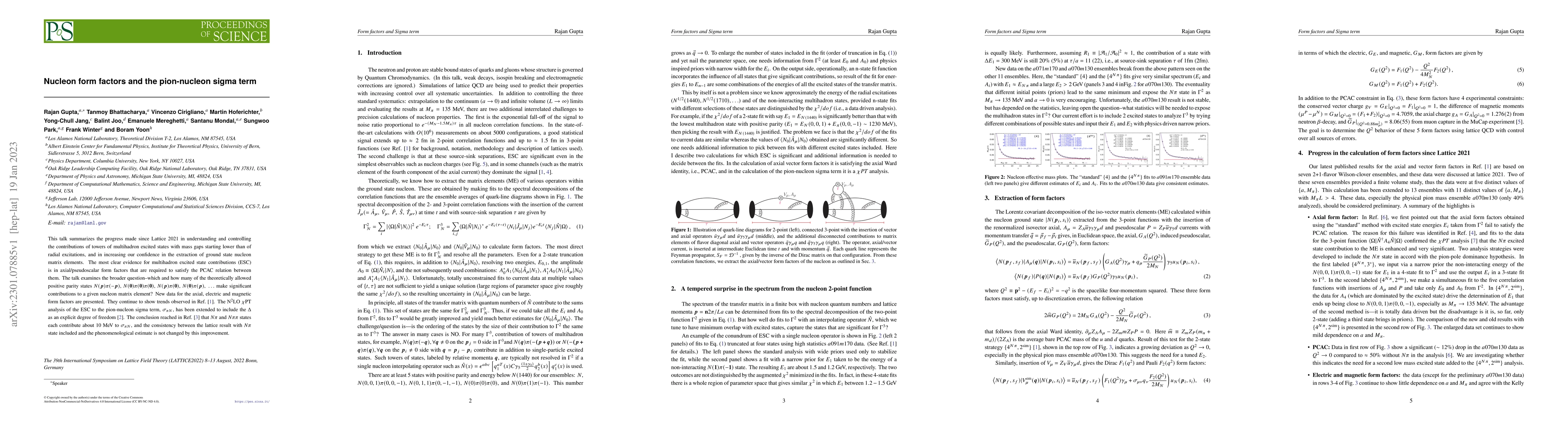 Thumbnail for Nucleon form factors and the pion-nucleon sigma term