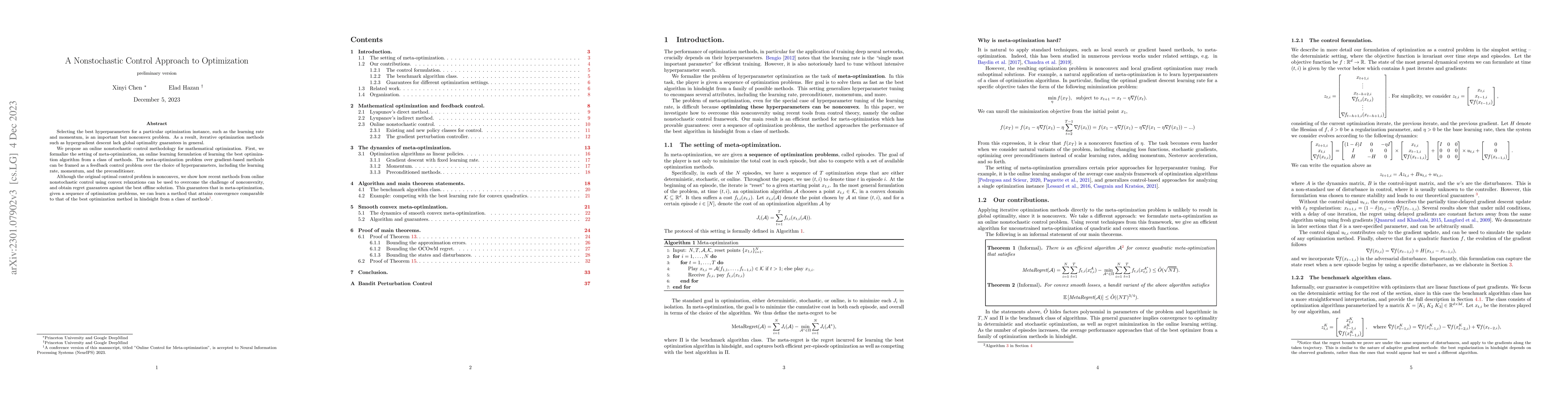 Thumbnail for A Nonstochastic Control Approach to Optimization