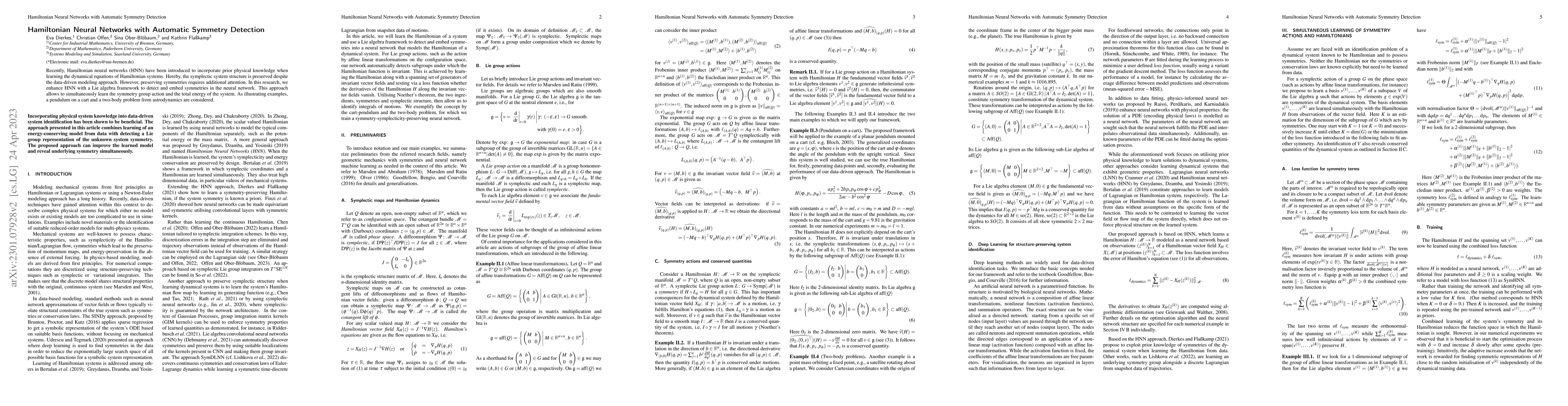 Thumbnail for Hamiltonian Neural Networks with Automatic Symmetry Detection