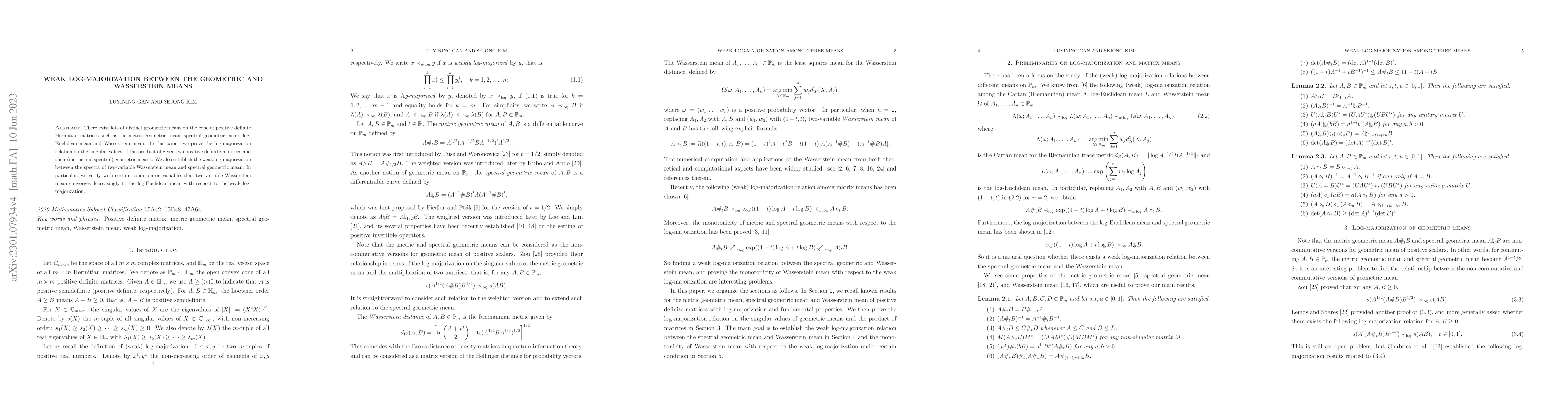 Thumbnail for Weak log-majorization between the geometric and Wasserstein means
