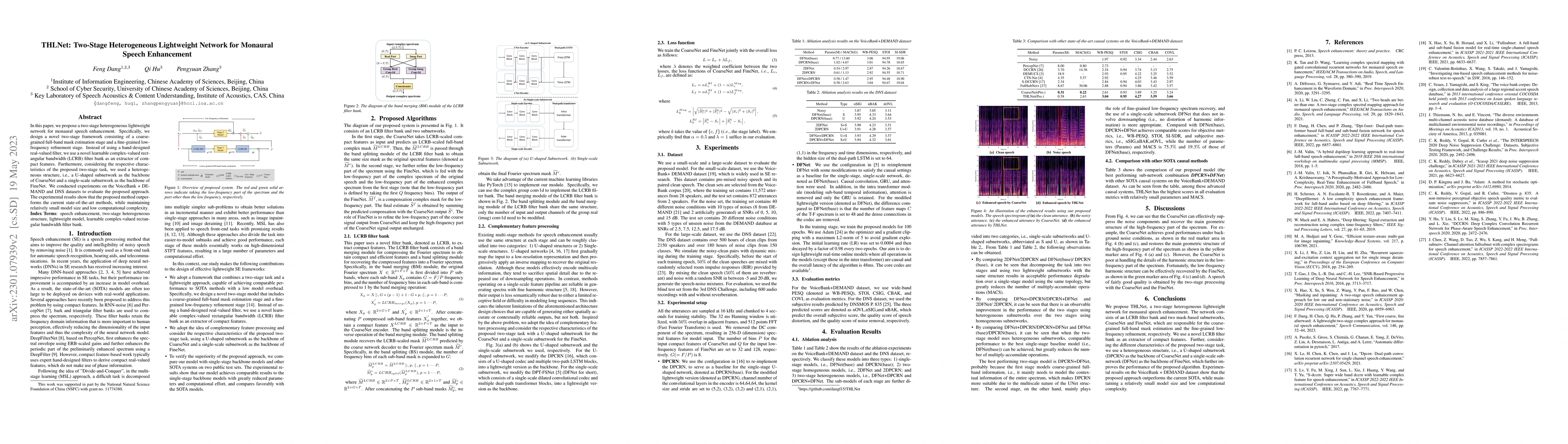 Thumbnail for THLNet: two-stage heterogeneous lightweight network for monaural speech
  enhancement