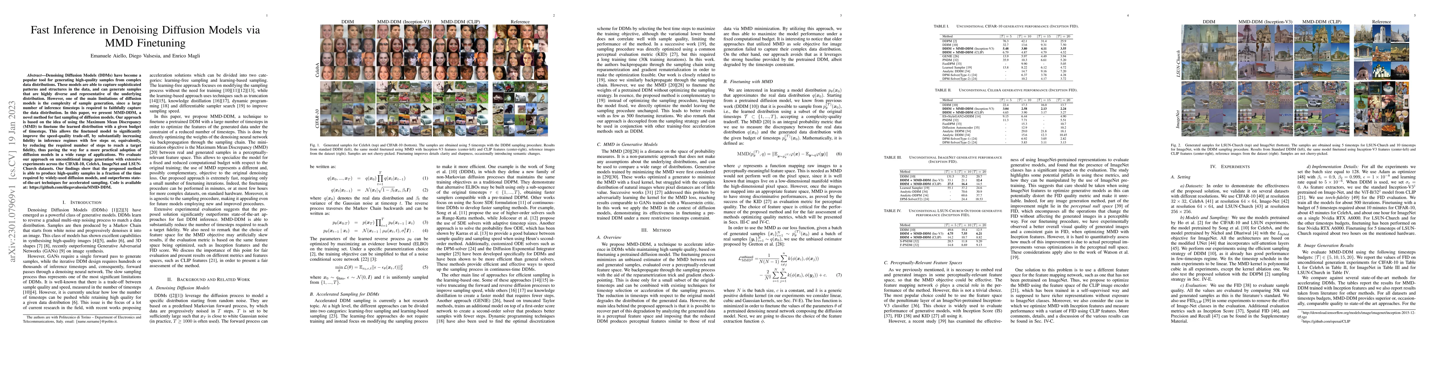 Thumbnail for Fast Inference in Denoising Diffusion Models via MMD Finetuning
