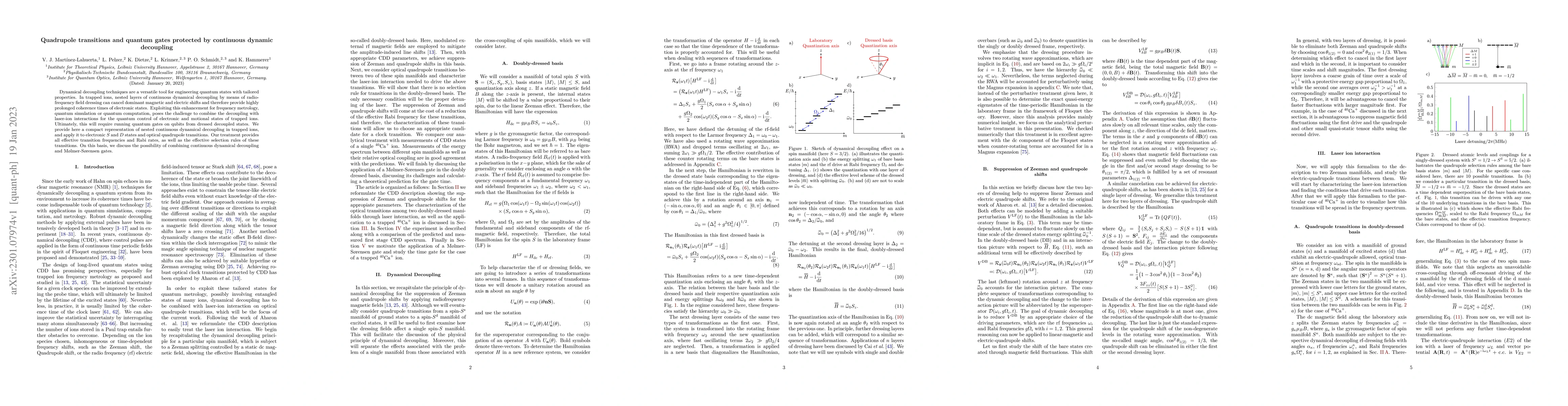 Thumbnail for Quadrupole transitions and quantum gates protected by continuous dynamic
  decoupling