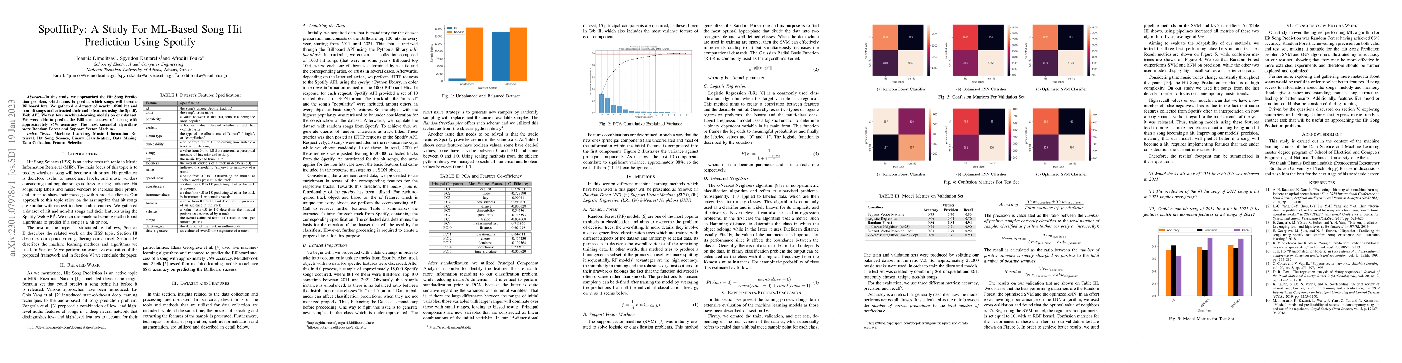 Thumbnail for SpotHitPy: A Study For ML-Based Song Hit Prediction Using Spotify