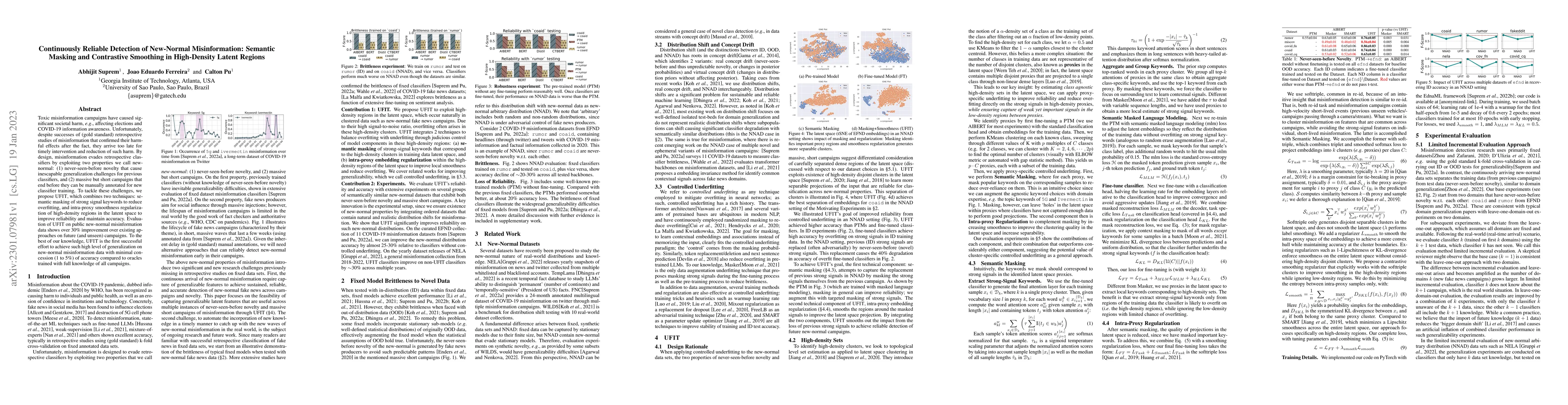 Thumbnail for Continuously Reliable Detection of New-Normal Misinformation: Semantic
  Masking and Contrastive Smoothing in High-Density Latent Regions