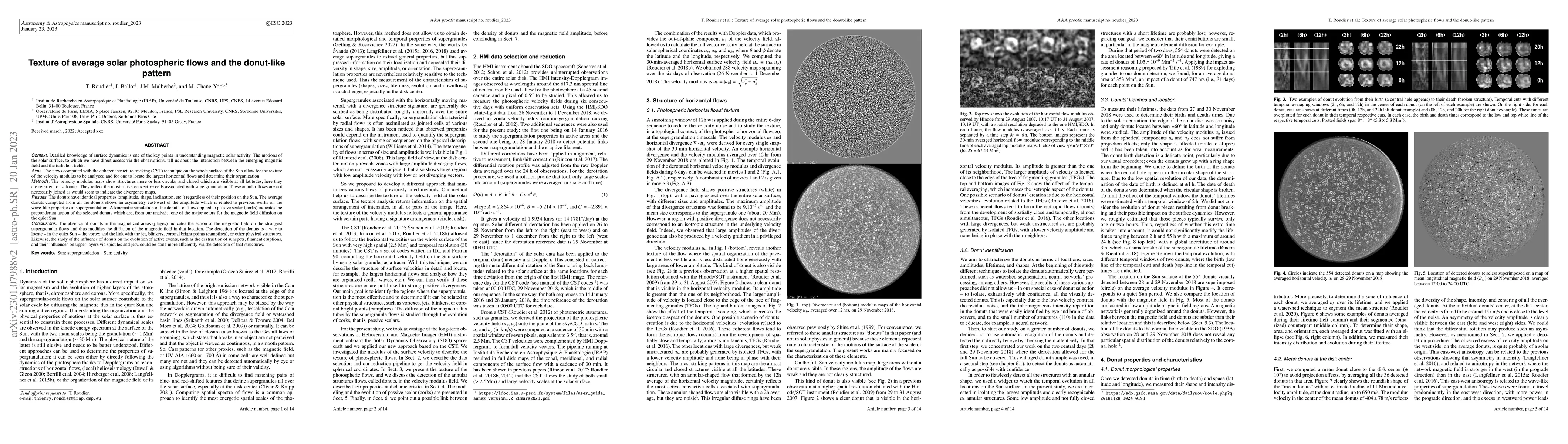 Thumbnail for Texture of average solar photospheric flows and the donut-like pattern