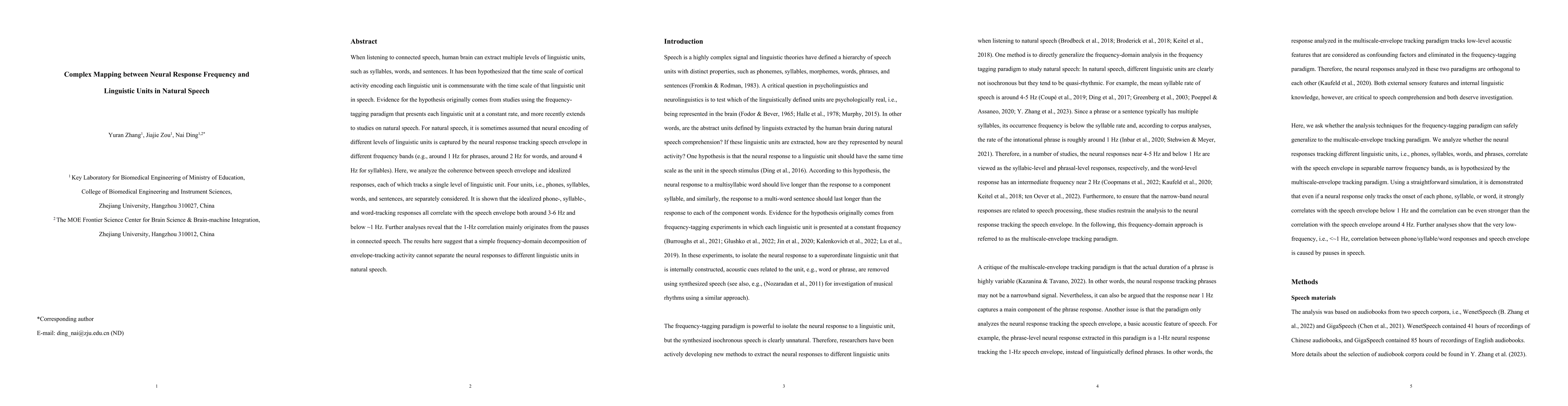 Thumbnail for Complex Mapping between Neural Response Frequency and Linguistic Units
  in Natural Speech