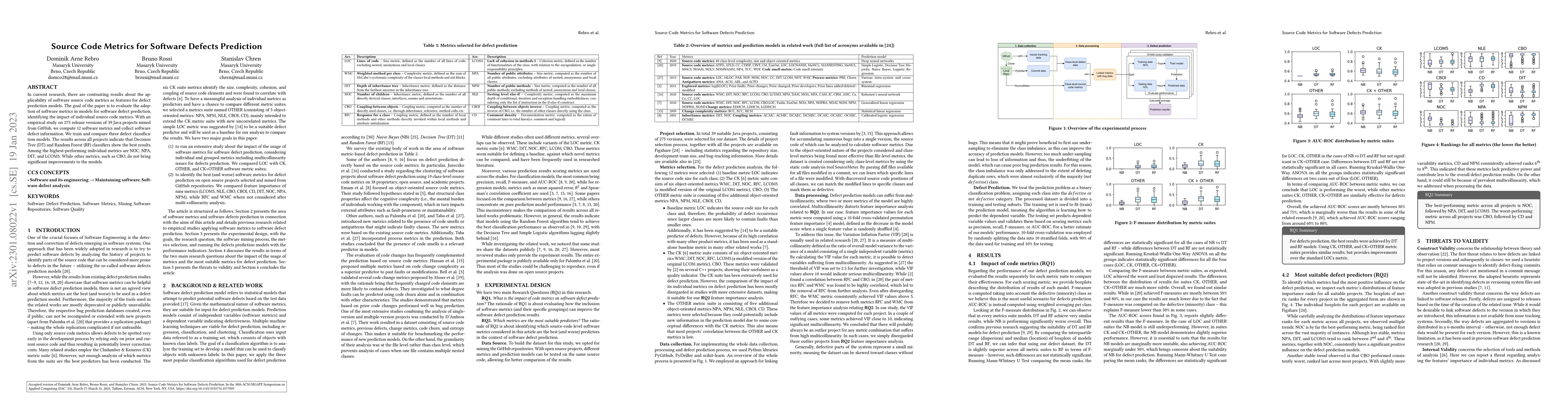 Thumbnail for Source Code Metrics for Software Defects Prediction