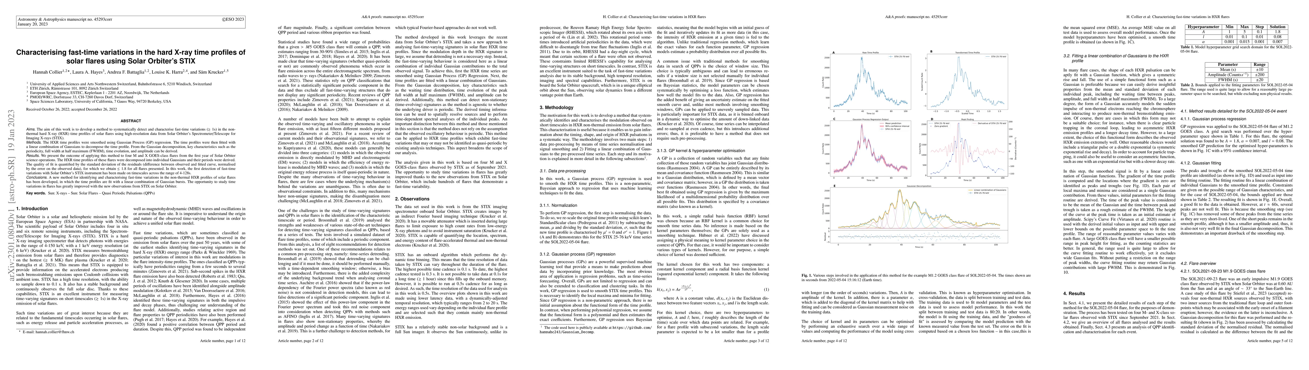 Thumbnail for Characterising fast-time variations in the hard X-ray time profiles of
  solar flares using Solar Orbiter's STIX