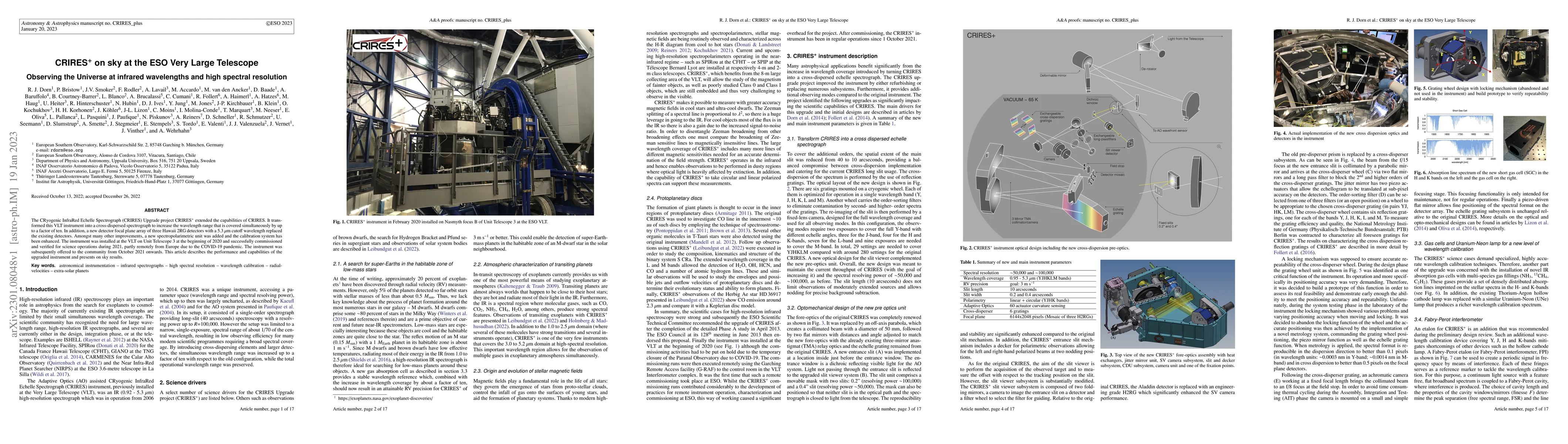 Thumbnail for CRIRES$^{+}$ on sky at the ESO Very Large Telescope