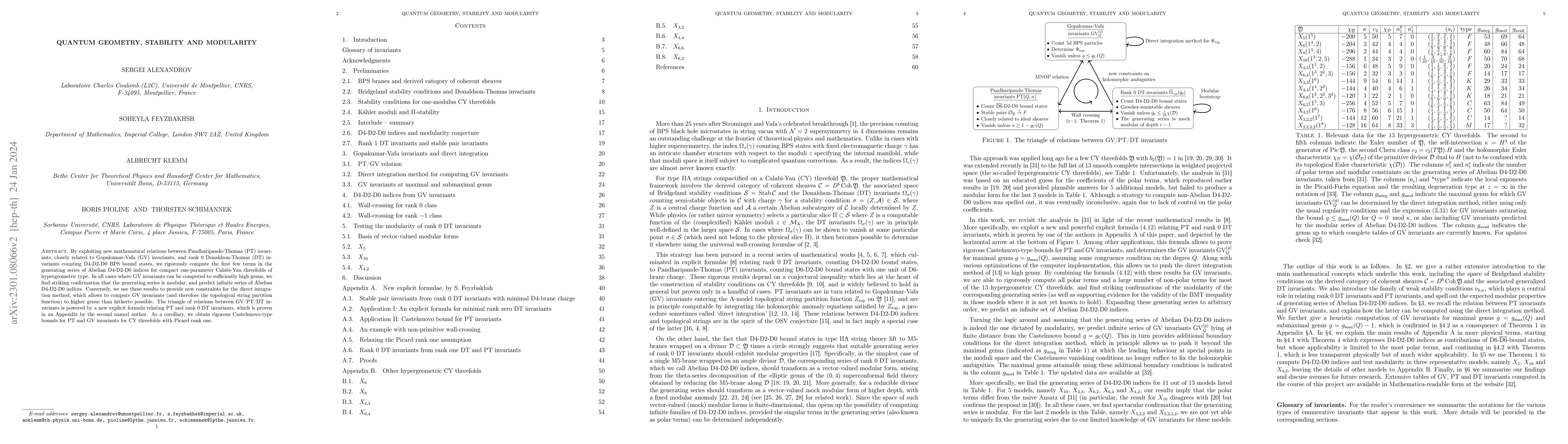 Thumbnail for Quantum geometry, stability and modularity