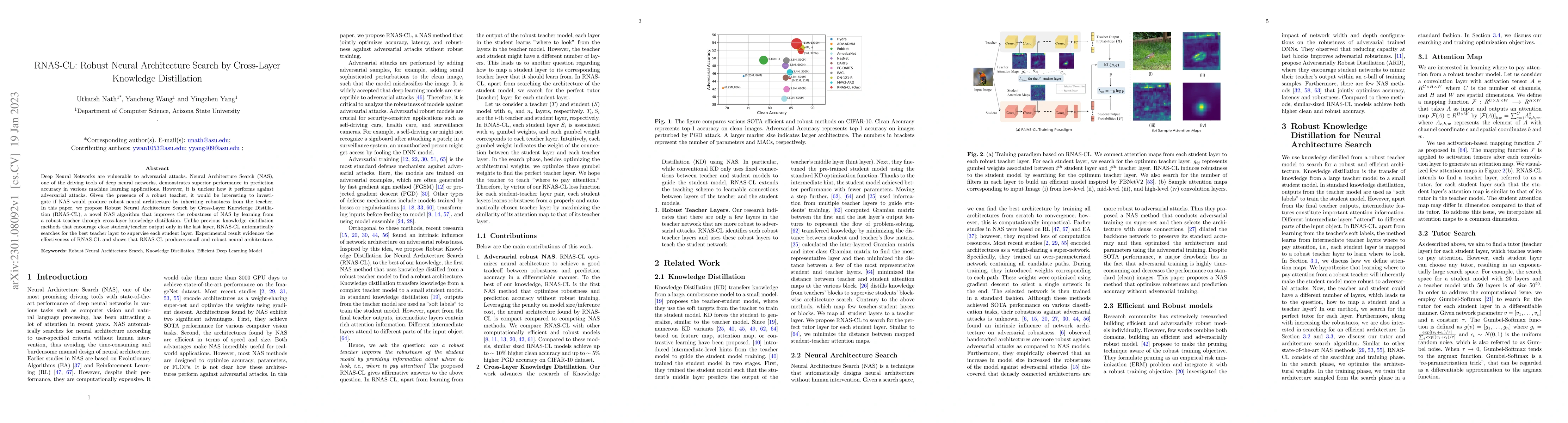 Thumbnail for RNAS-CL: Robust Neural Architecture Search by Cross-Layer Knowledge
  Distillation