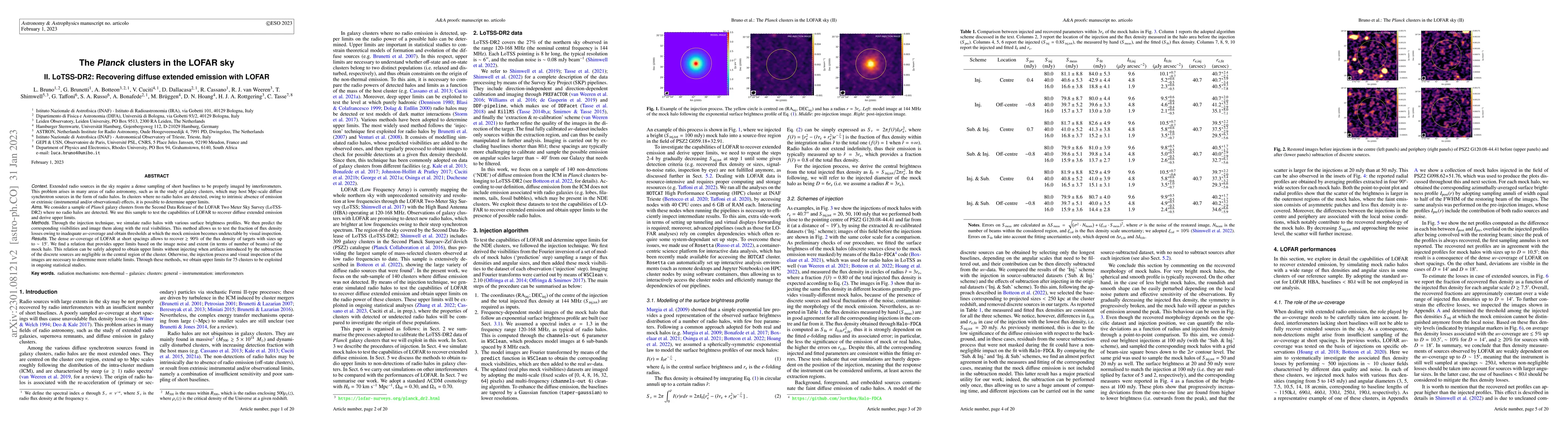 Thumbnail for The Planck clusters in the LOFAR sky. II. LoTSS-DR2: Recovering diffuse
  extended emission with LOFAR