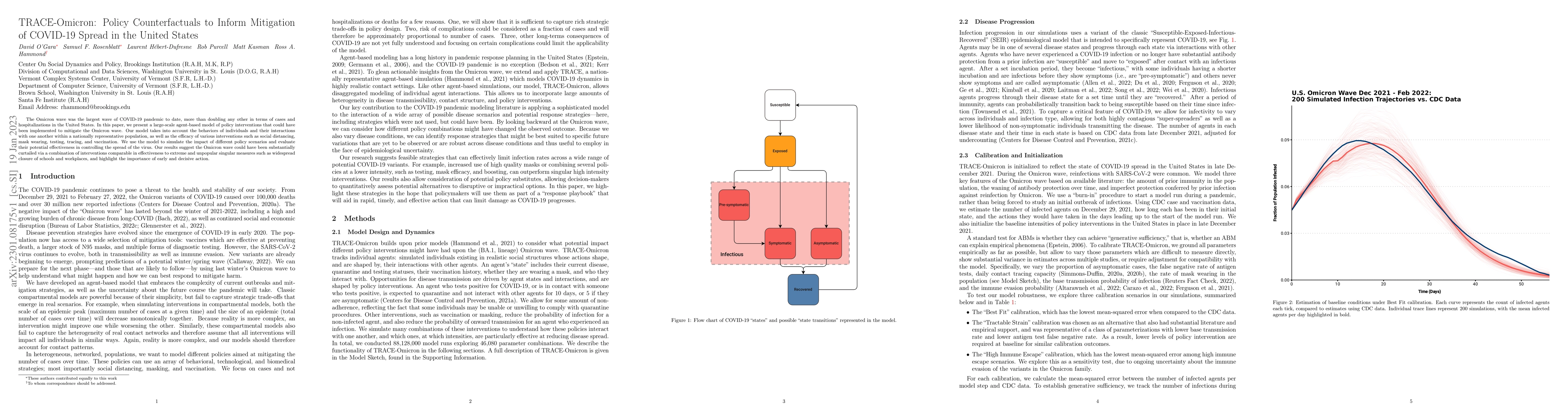 Thumbnail for TRACE-Omicron: Policy Counterfactuals to Inform Mitigation of COVID-19
  Spread in the United States
